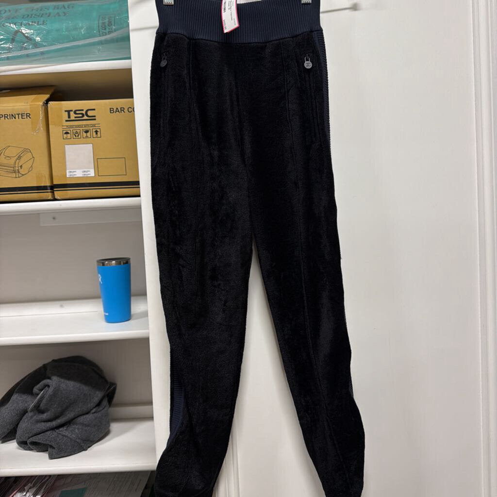 Black/Navy Viscose Blend Jogger