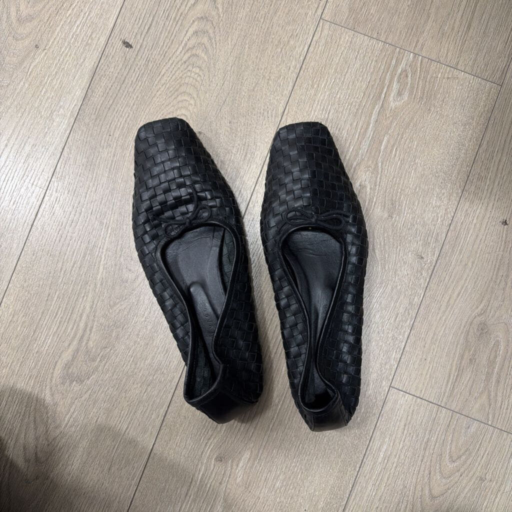 Black Woven Flats
