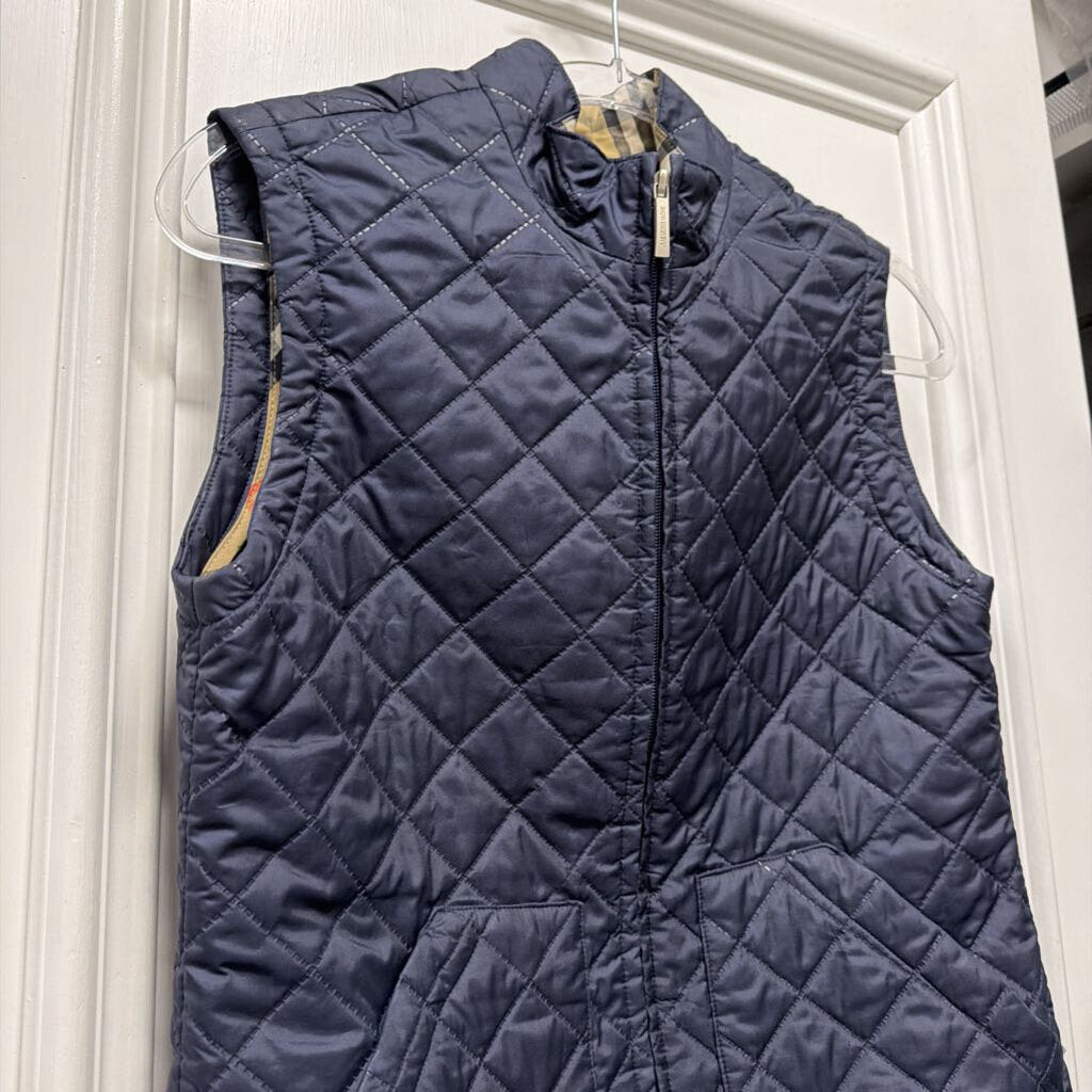Navy Poly Quilted Vest