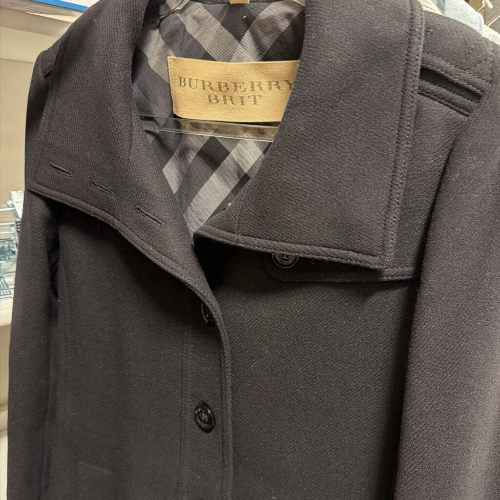 Black Wool Blend Coat