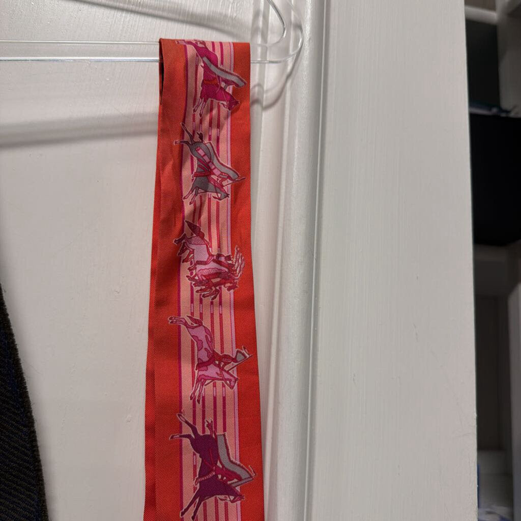 Pink/Red Silk Twilly