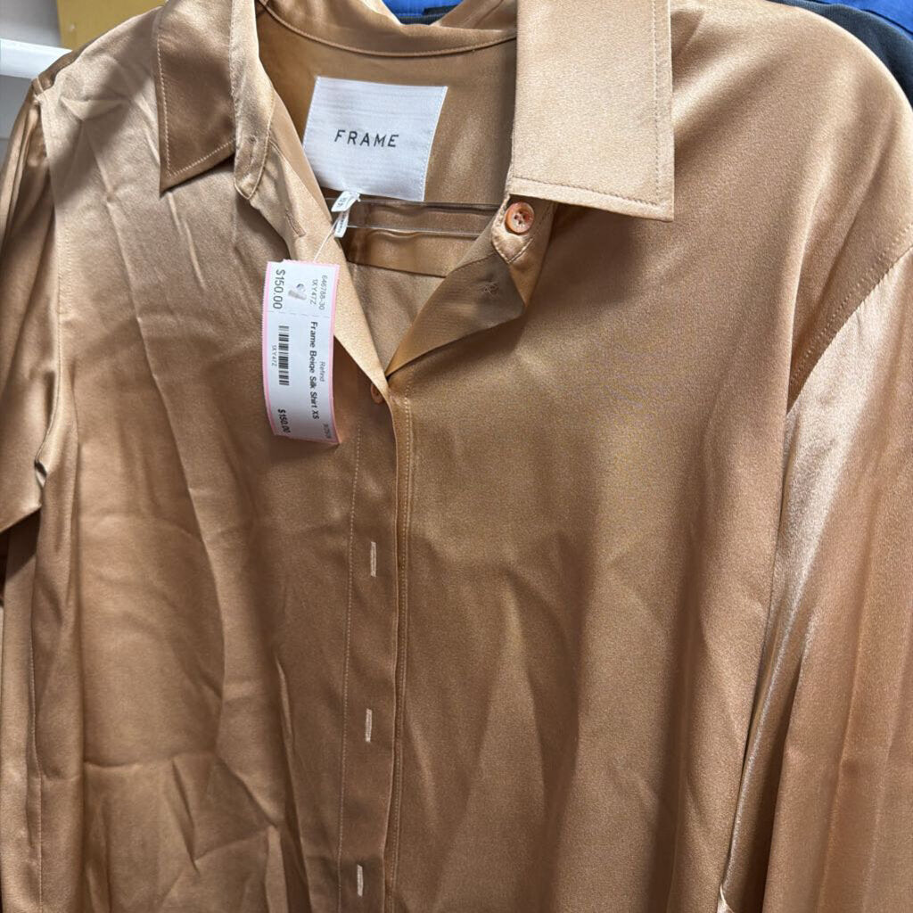 Beige Silk Shirt
