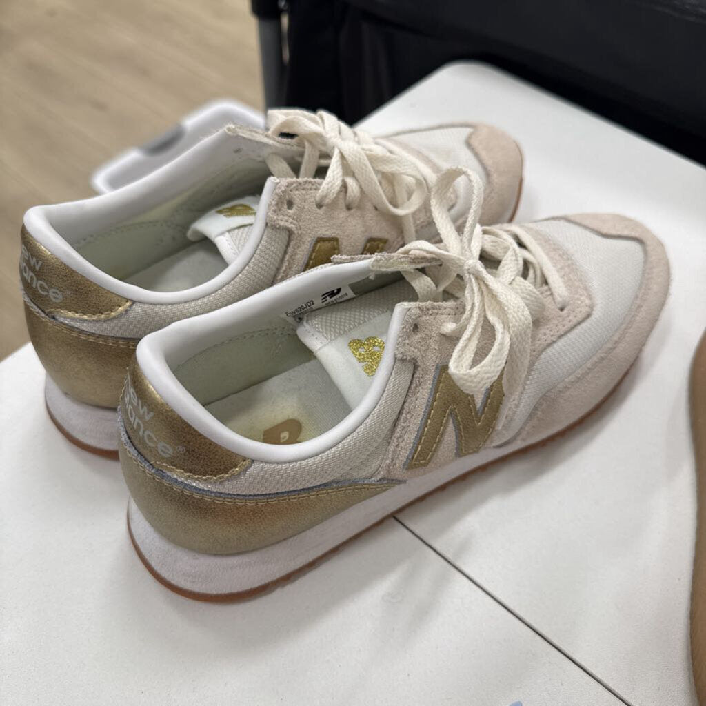 Cream/Gold Sneakers