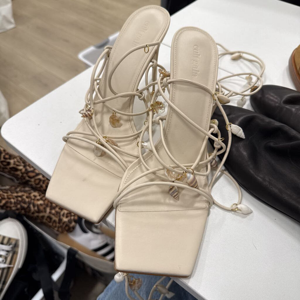 Cream Strappy Heels