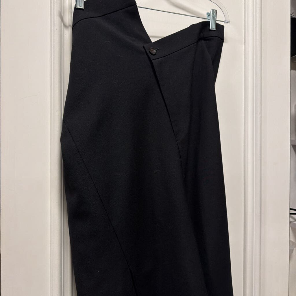 des Garcons Black Wool Structured Maxi Skirt