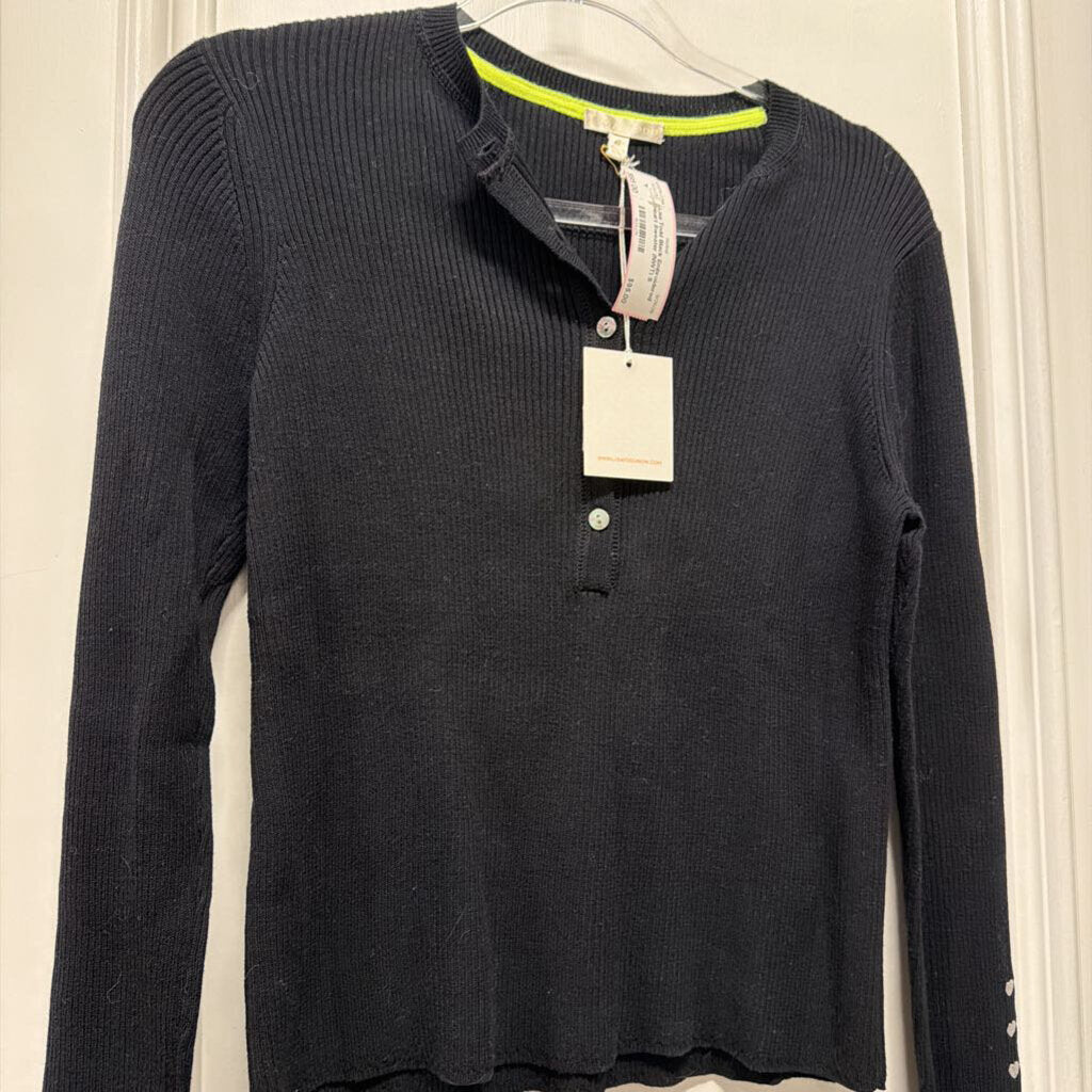 Black Embroidered Heart Sweater (NWT)