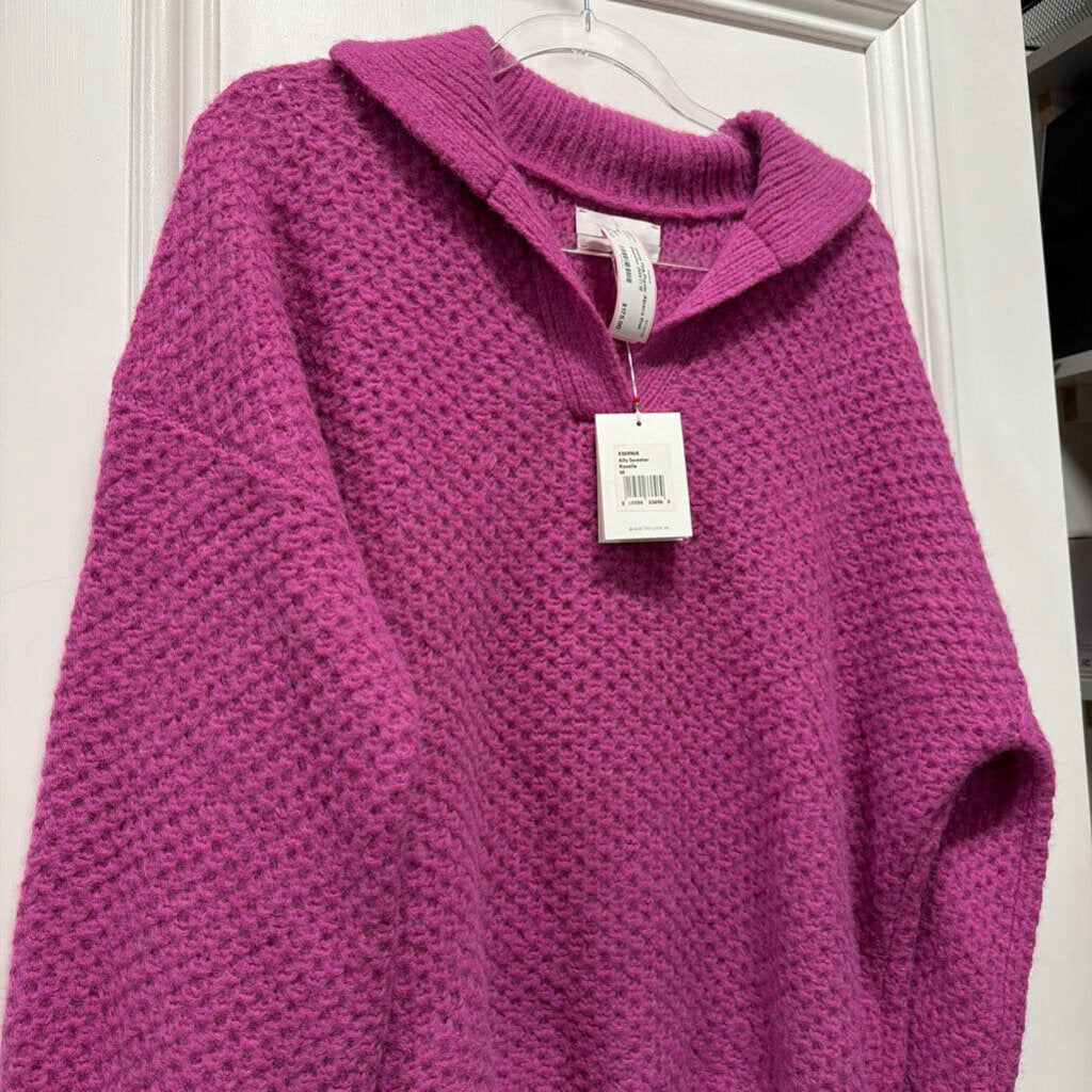 Pink/Purple Alpaca Knit Sweater (NWT)