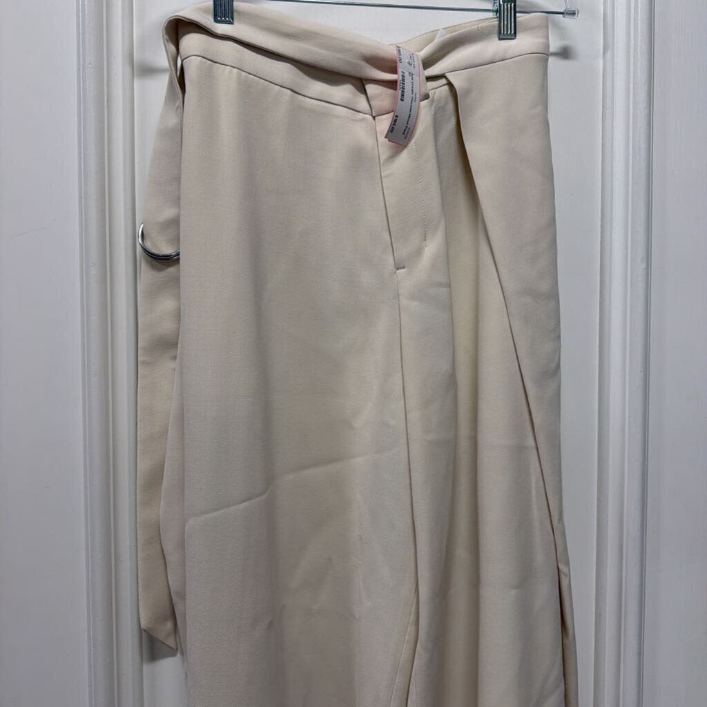Cream Viscose/Wool Pant