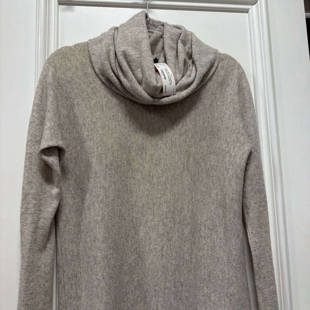 Grey Cashmere Turtleneck Sweater