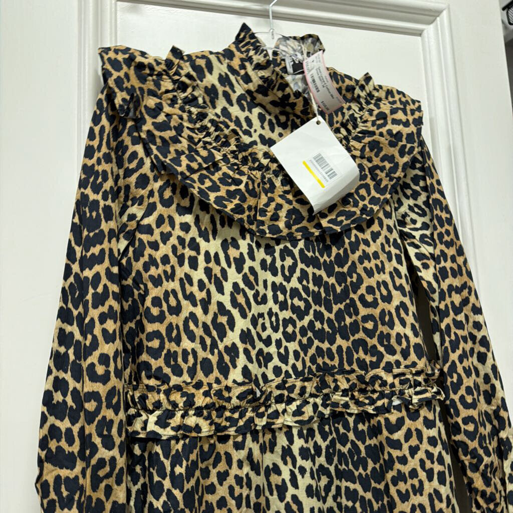 Leopard Cotton Mini Dress (NWT)