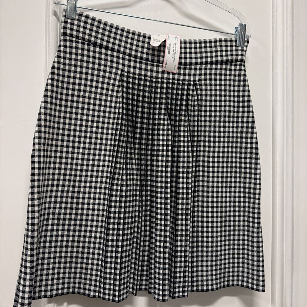Black/White Viscose Mini Skirt