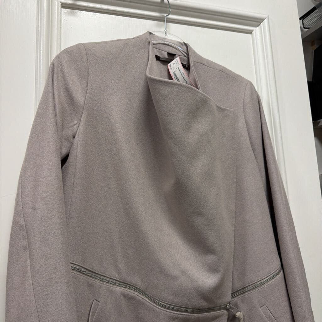 Grey Wool Zip Coat