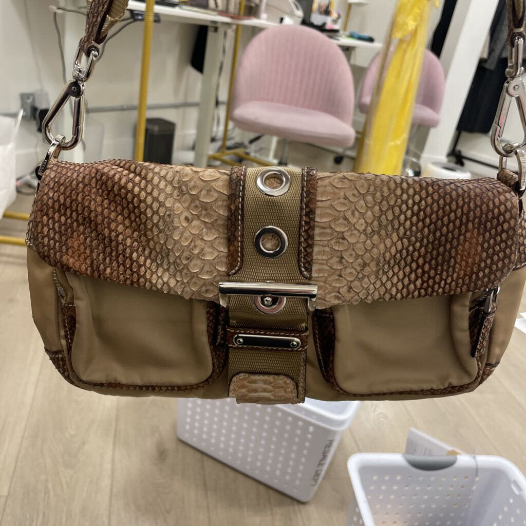 Vintage Python Shoulder Bag(as is strap)