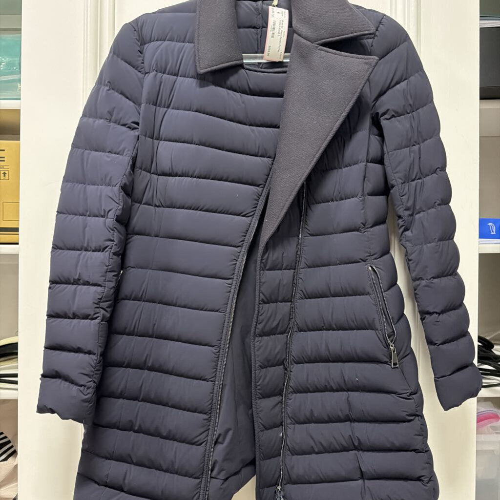 Navy Down Puffer Trench Coat