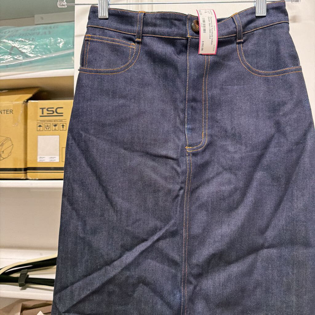 Indigo Denim Skirt (300)