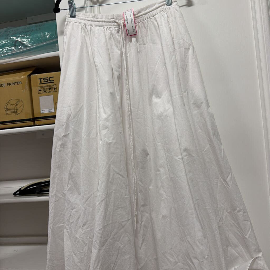 White Cotton Maxi Skirt