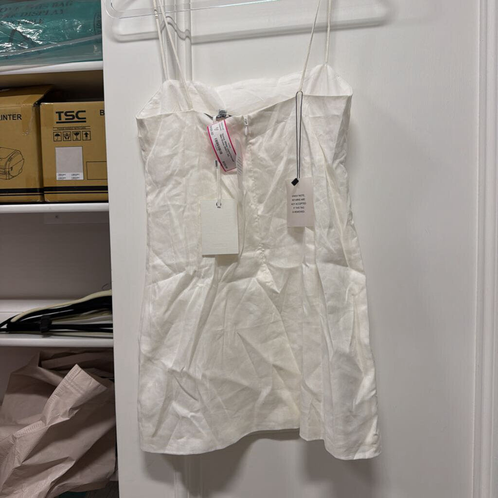 White Linen/Viscose Mini Dress (NWT)