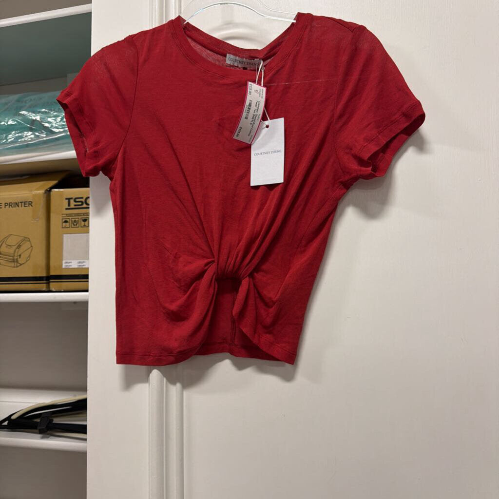 Red Cotton Twist Tee (NWT)