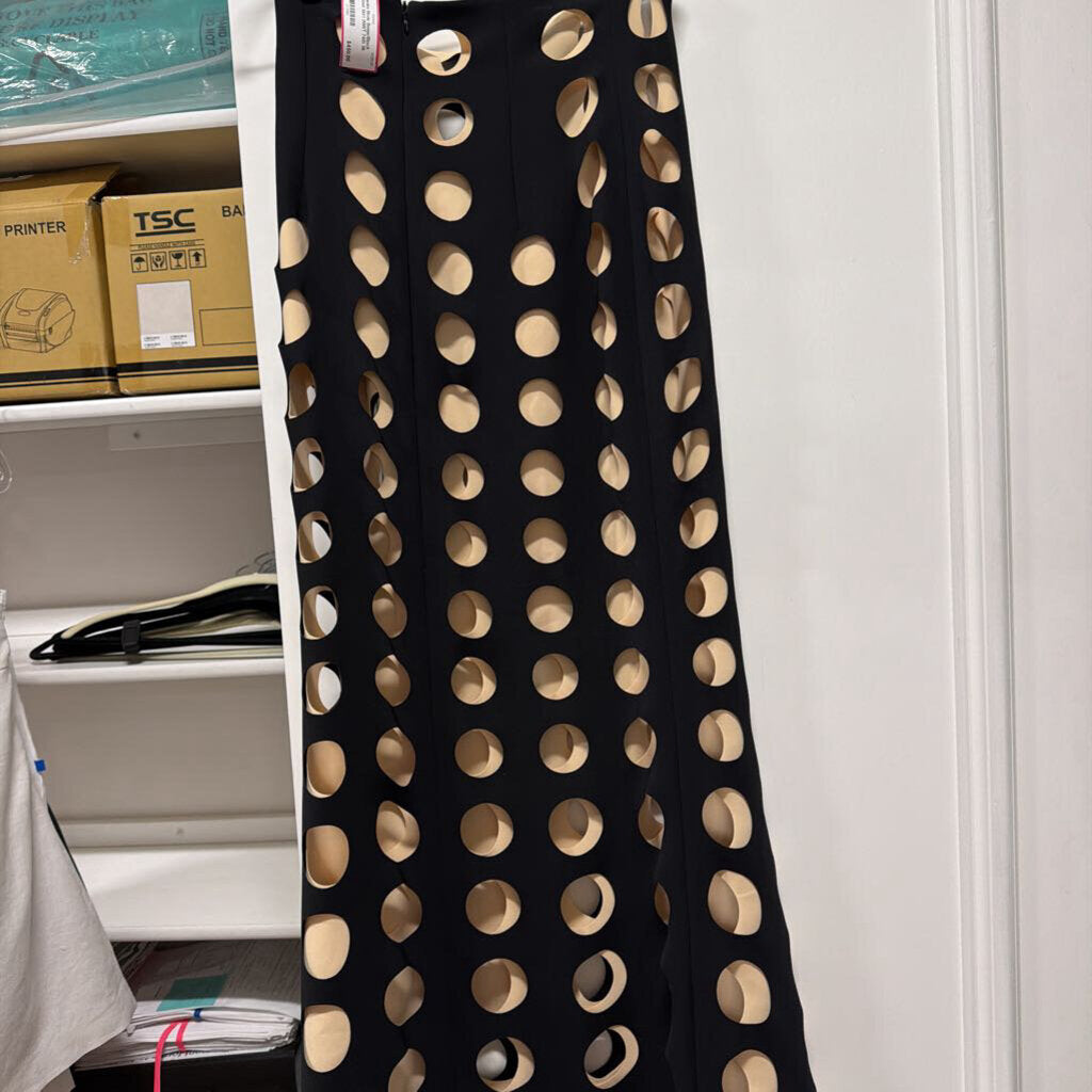 Beige/Black Cutout Skirt (NWT 740)
