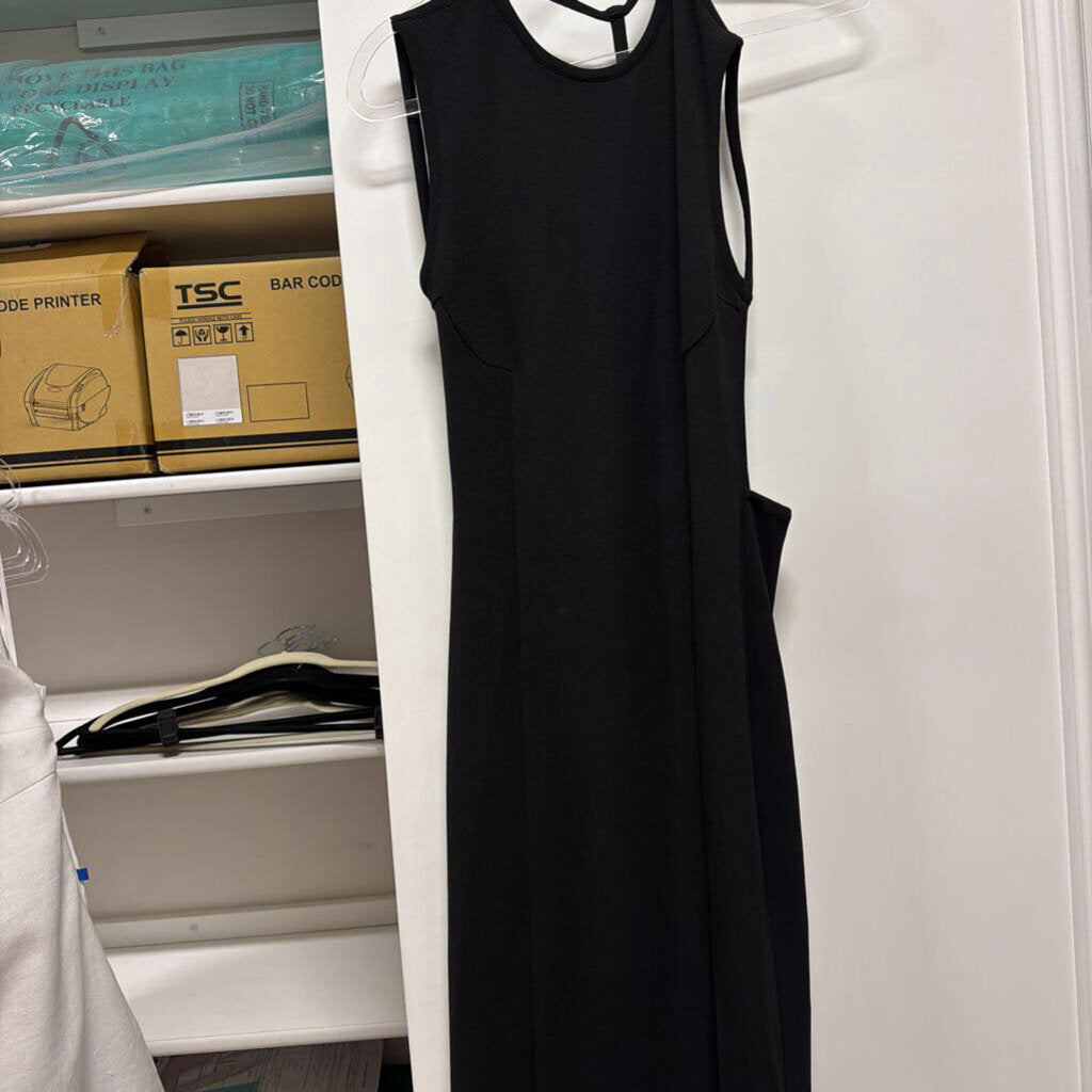 Black T-Strap Back Maxi Dress