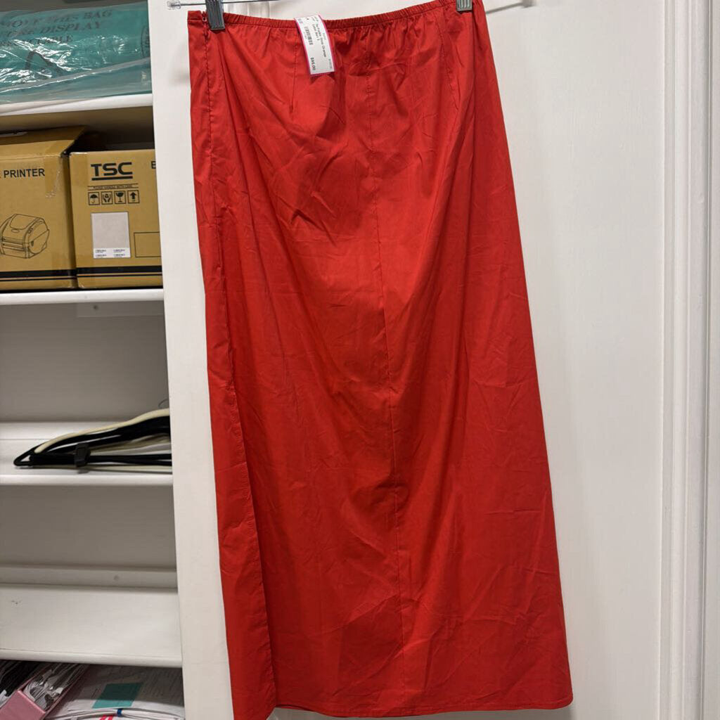 Orange Cotton Skirt