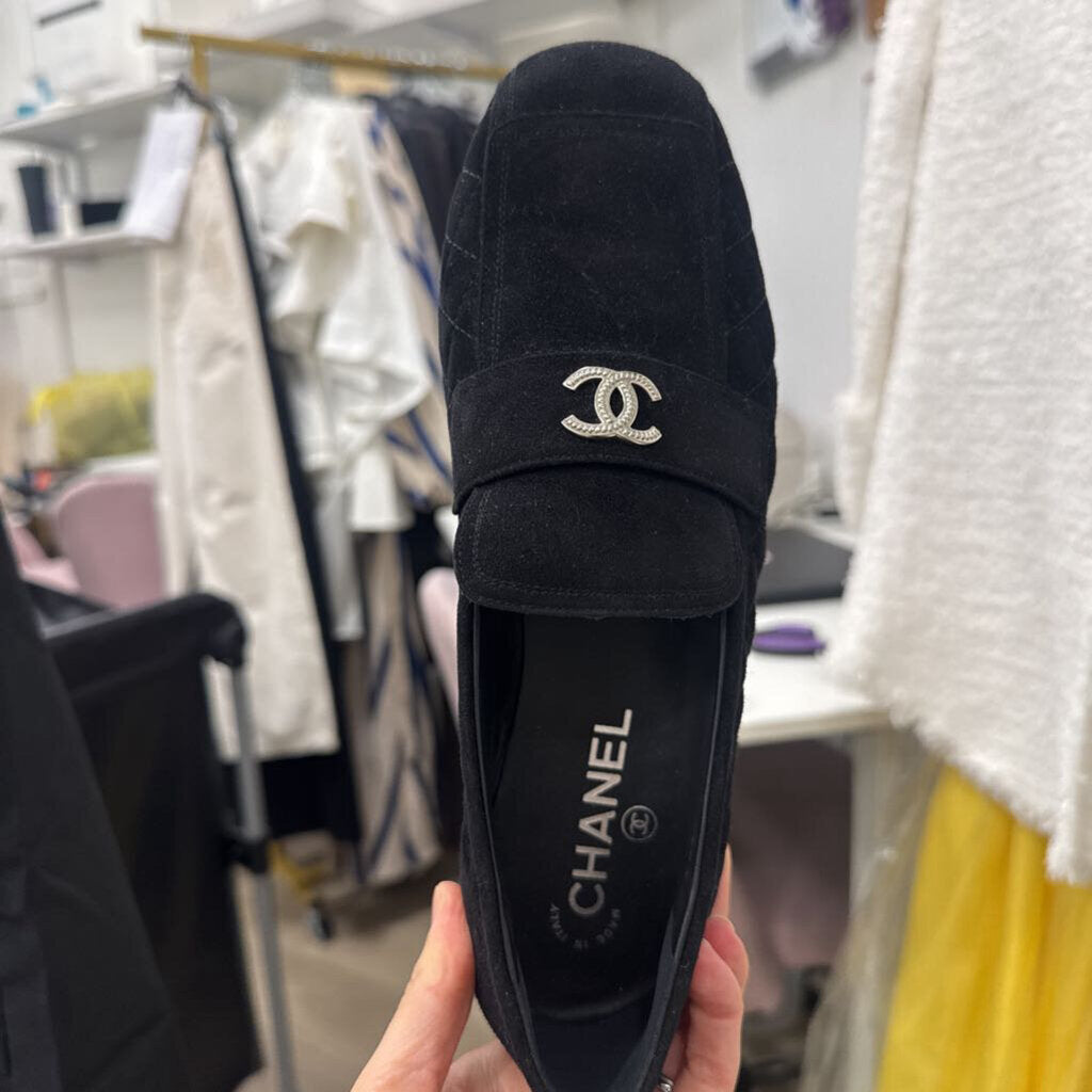 Black Suede Loafers (new)