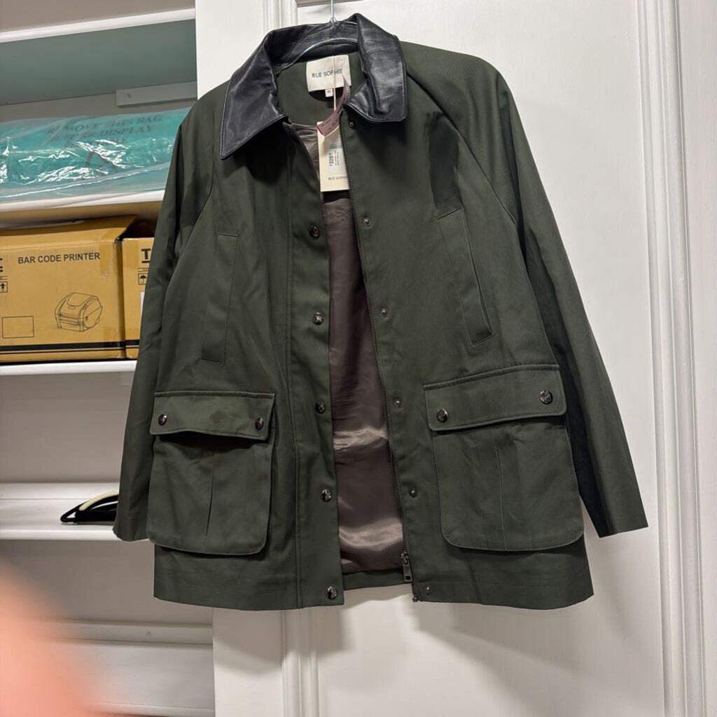 Green Cotton Zip Up Jacket (NWT 328)