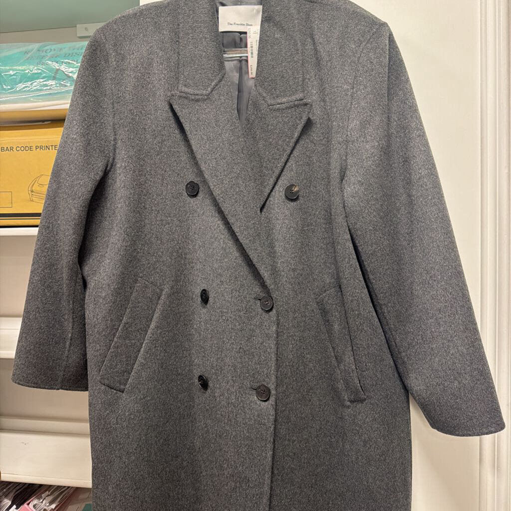 Gray Wool Blend Coat