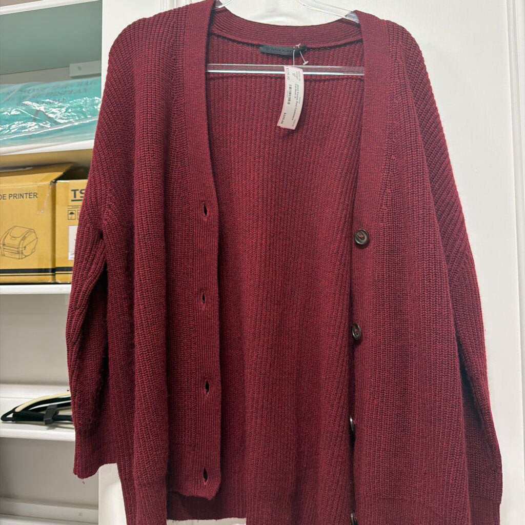 Red Cashmere Cardigan