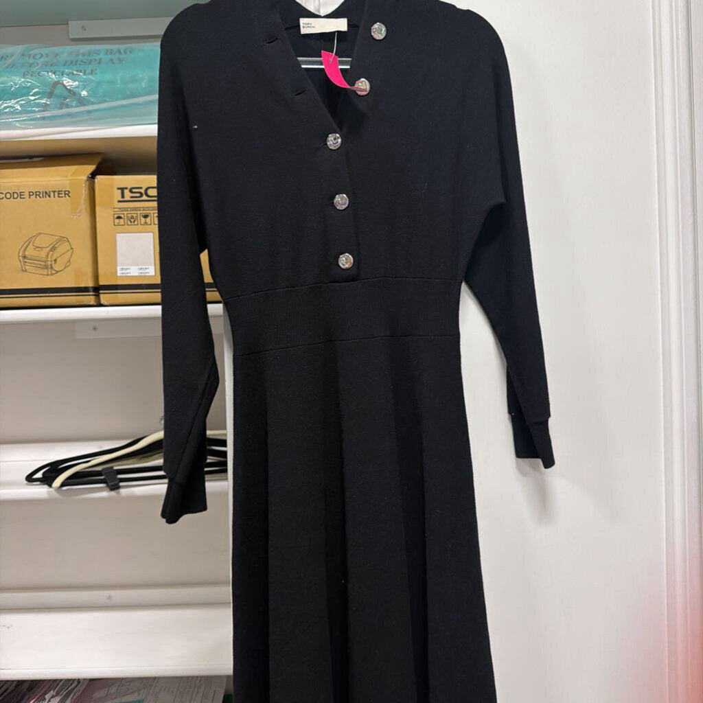 Black Wool Maxi Sweater Dress