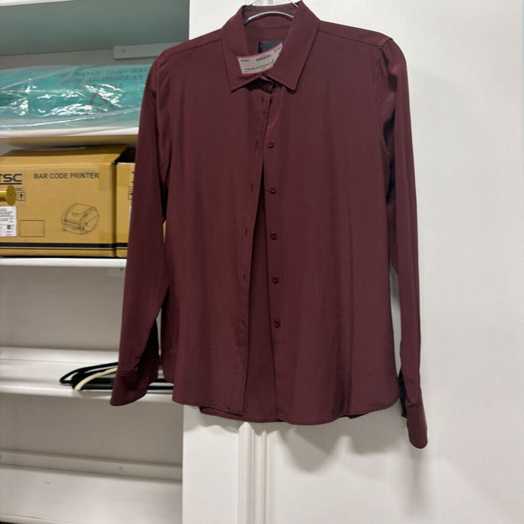 Burgundy Silk Blouse