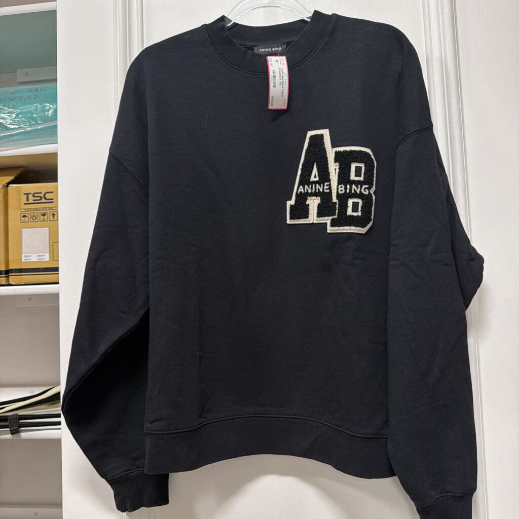 Black Cotton Crewneck