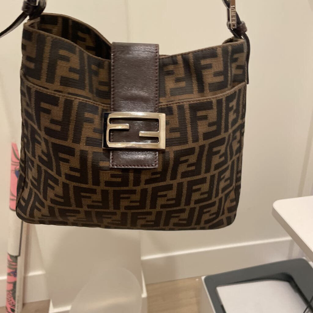 Vintage Zucca Canvas Shoulder Bag (Fendi)