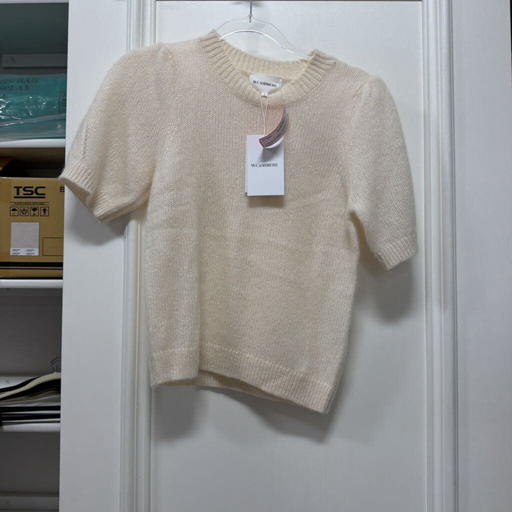 White Cashmere Knit Sweater (NWT)