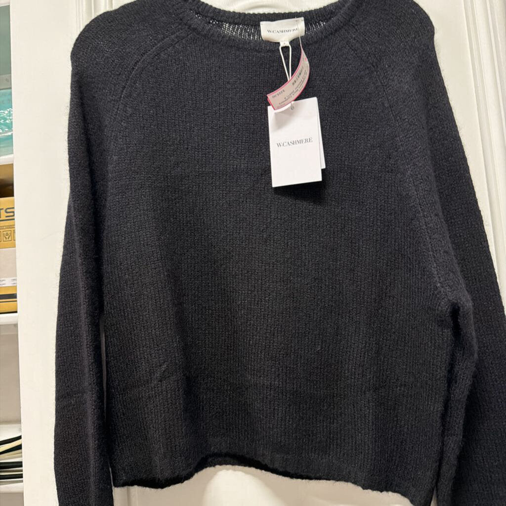 Black Cashmere Knit LS Sweater (NWT)