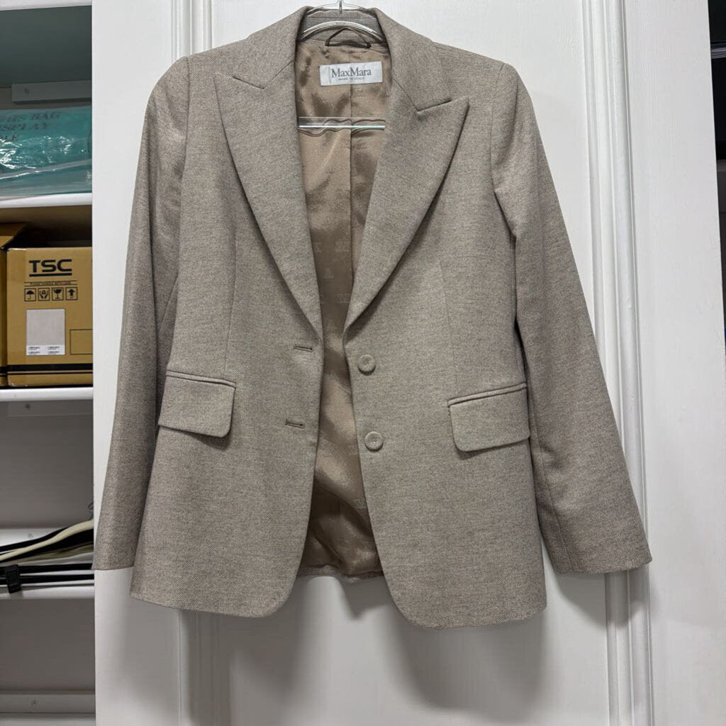 Beige Wool/Cashmere Blazer
