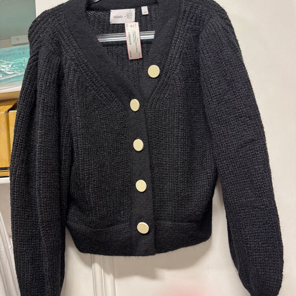 Black Alpaca Blend Cardigan
