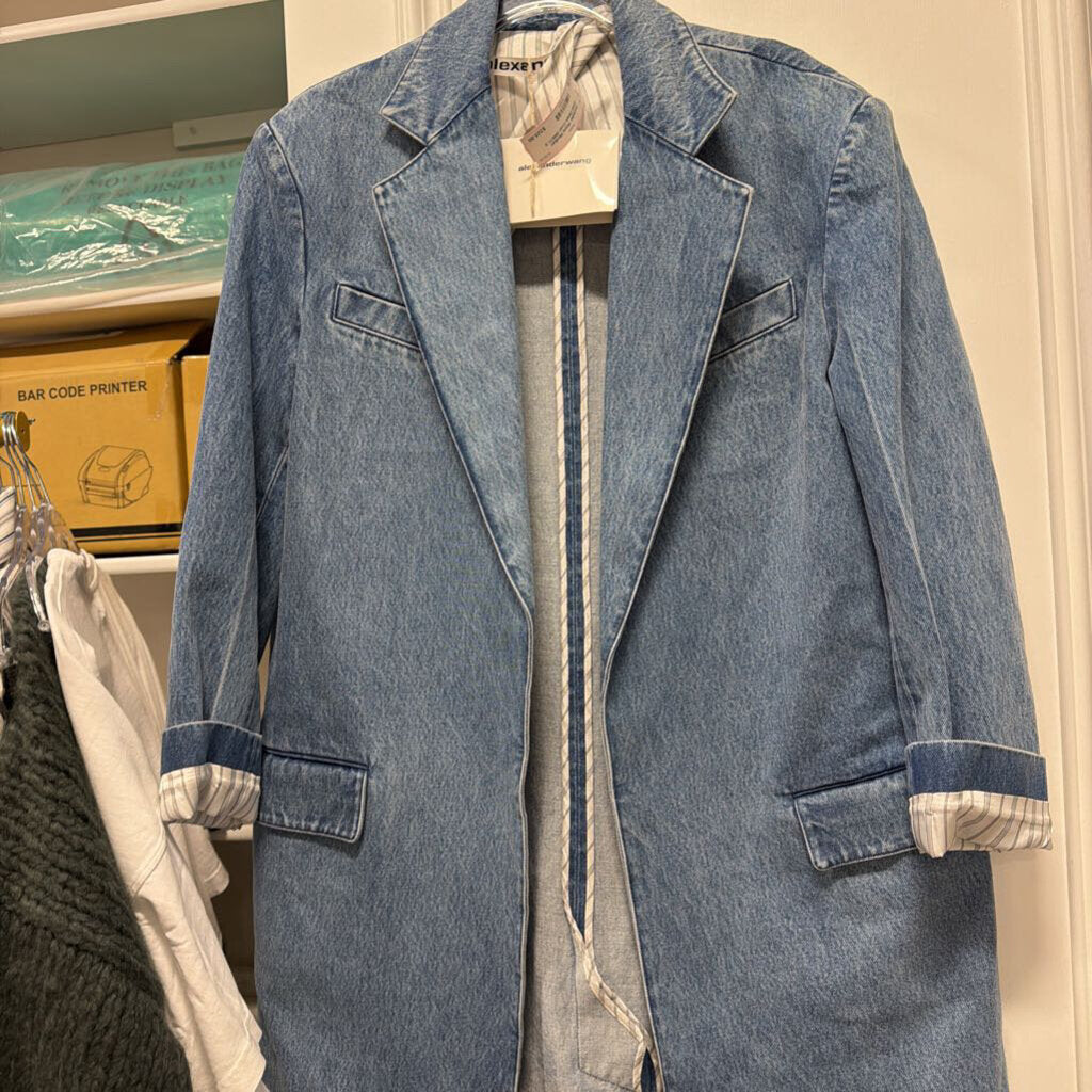 Medium Wash Denim Coat (NWT)