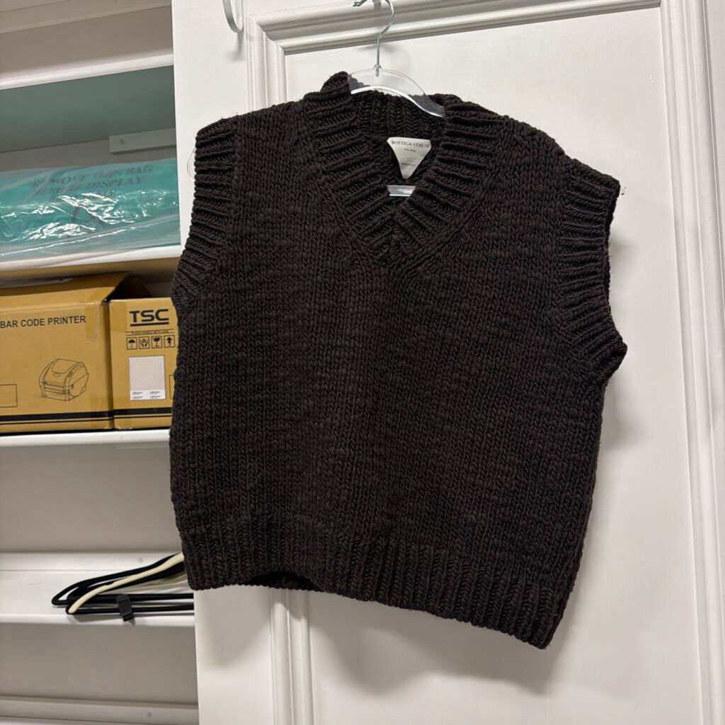Brown Wool Sweater Vest
