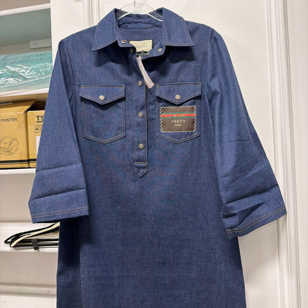 Blue Denim Shirt Dress