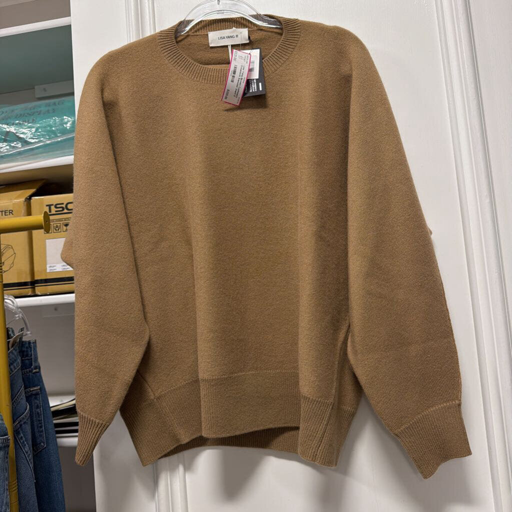 Brown Cashmere Crewneck Sweater (nwt)