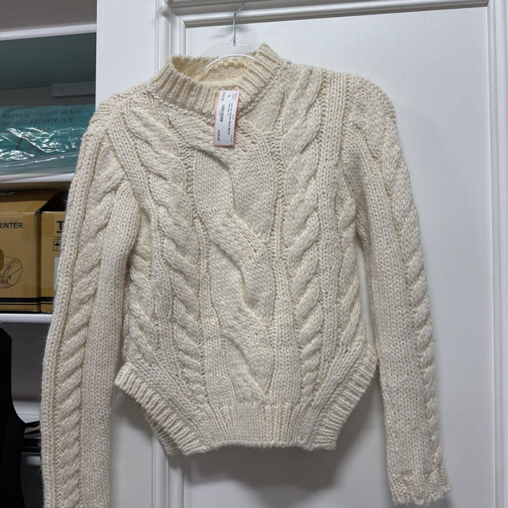Cream Wool Blend Sweater