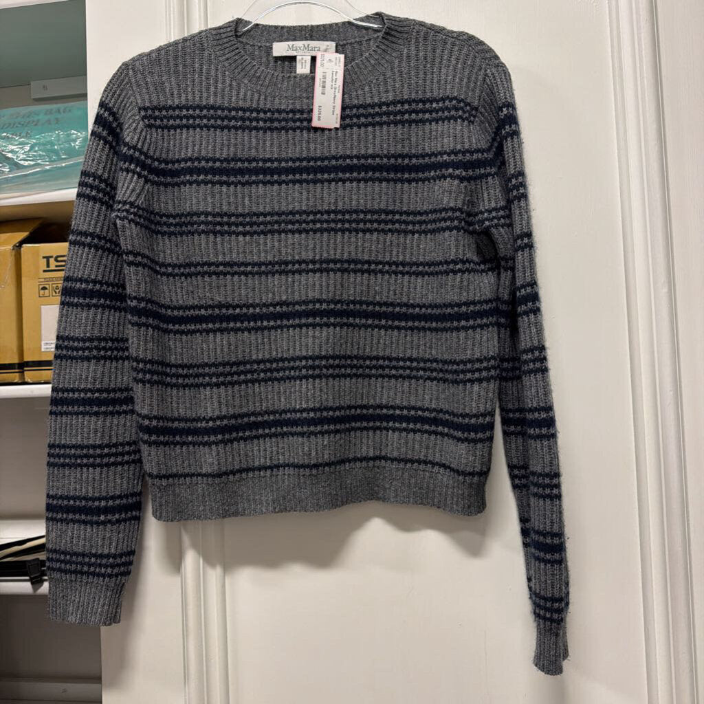 Grey/Navy Stripe Sweater