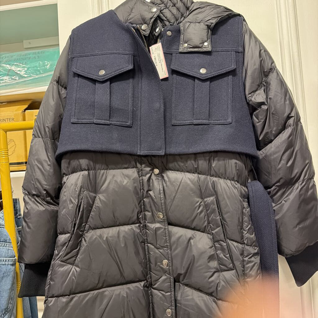 Black/Navy Parka Coat