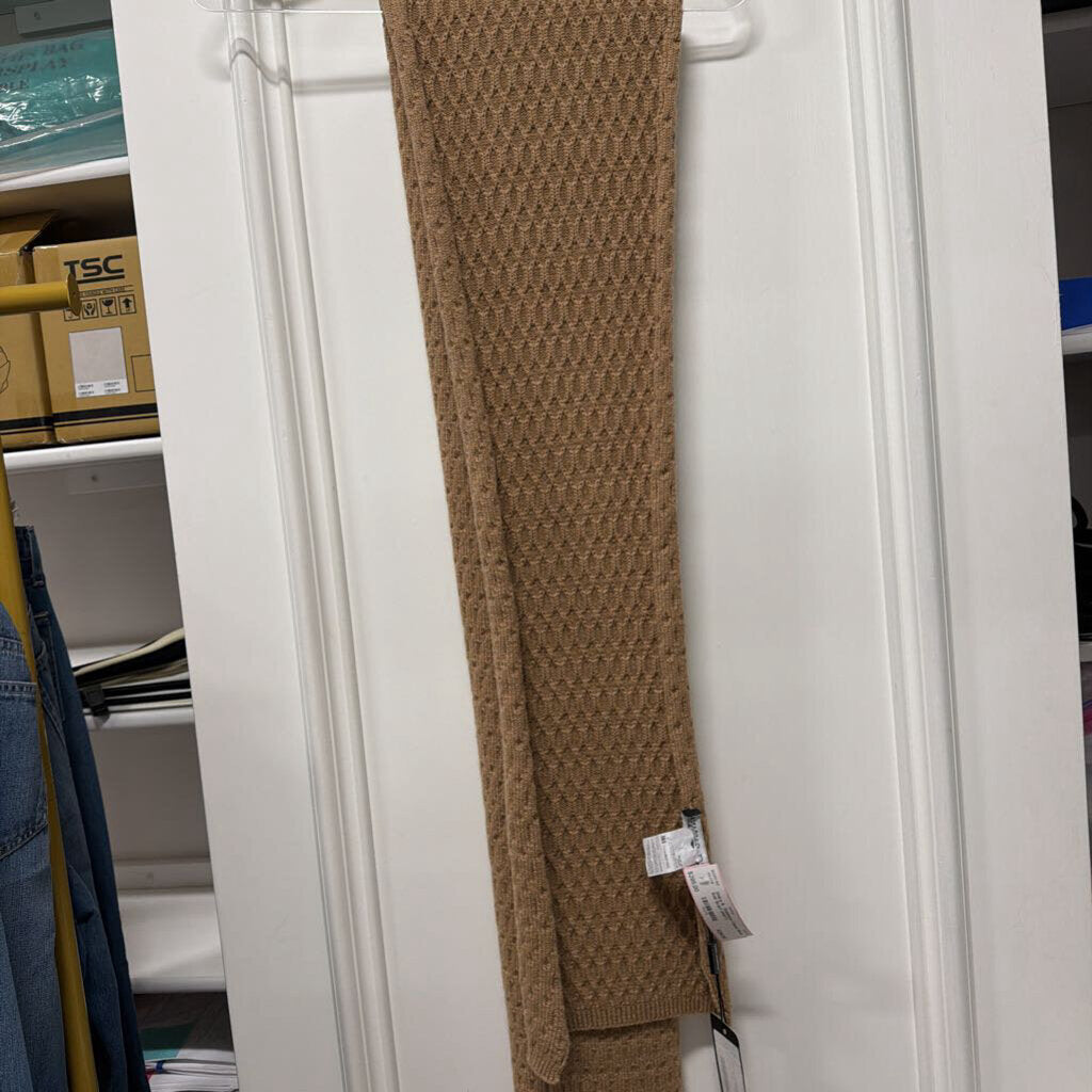 Camel Wool Knit Scarf (NWT)