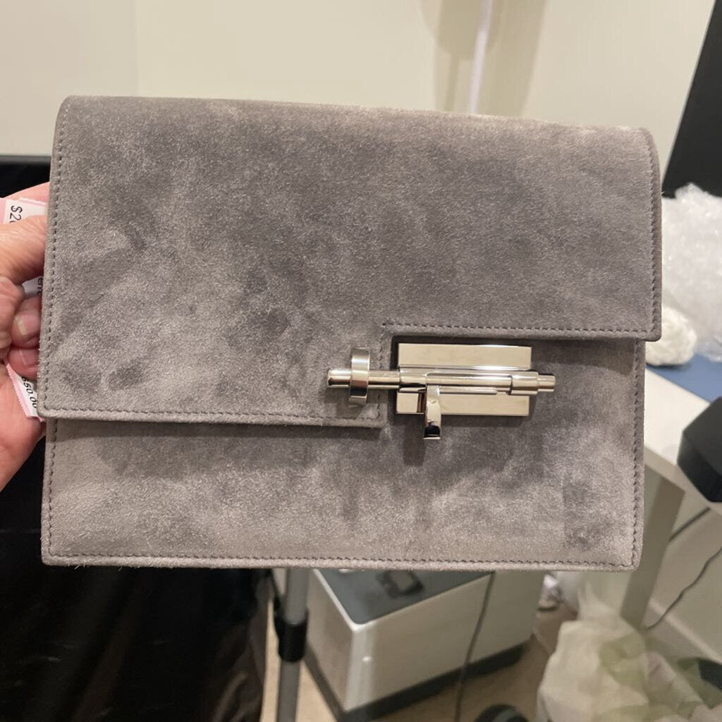 Hermes Grey Doblis Verrou Clutch
