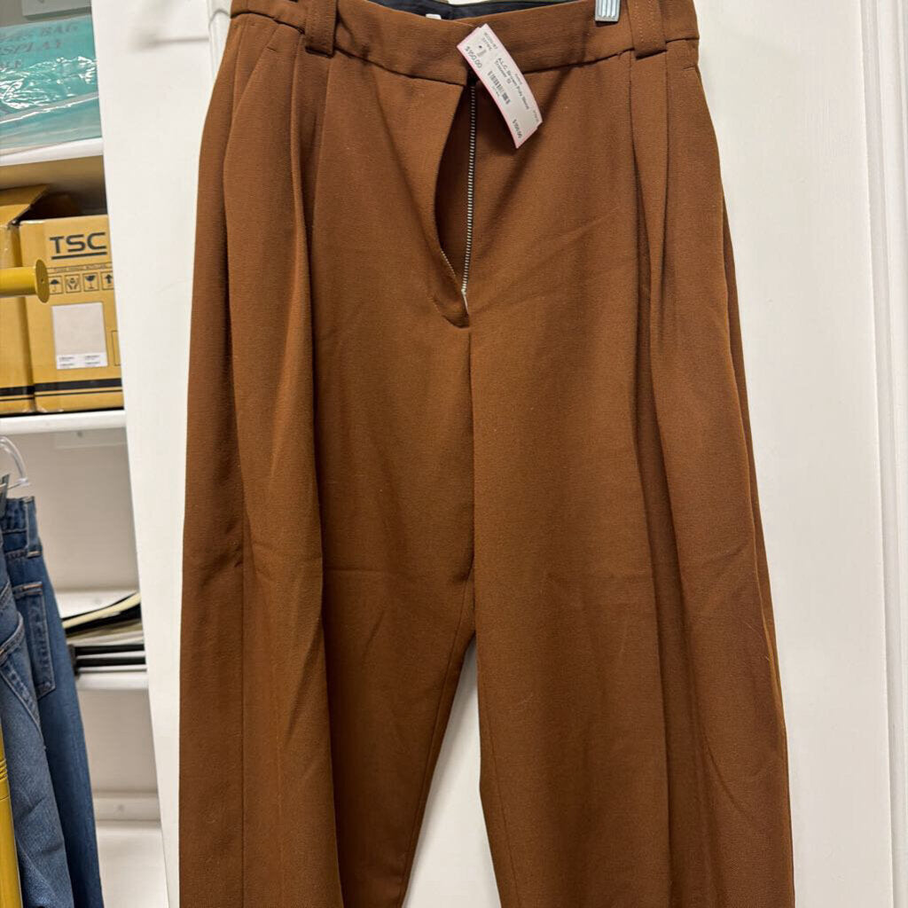 Brown Poly Blend Trouser