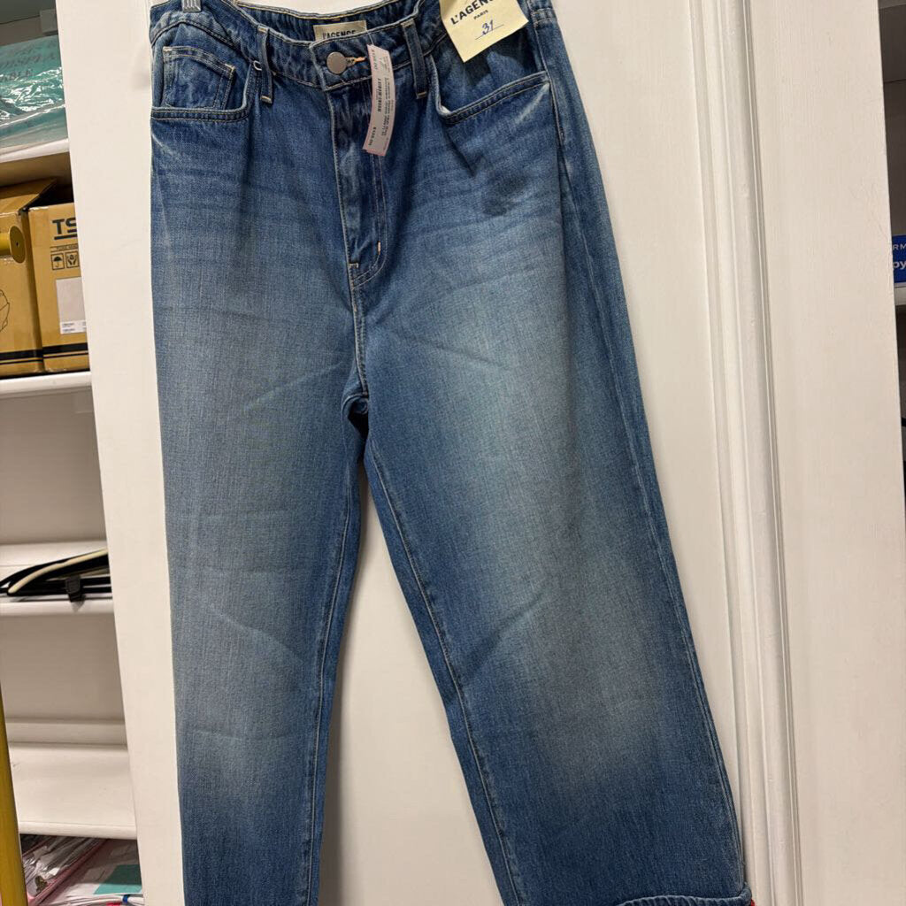 Denim High Rise Stovepipe Jeans (NWT)