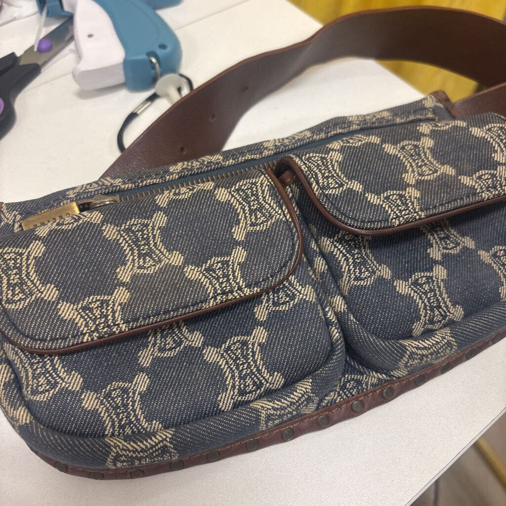 Denim Triomphe Belt Bag