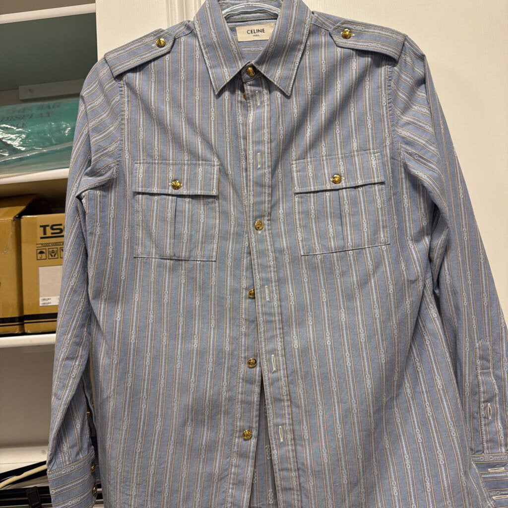 Blue Cotton Chain Shirt